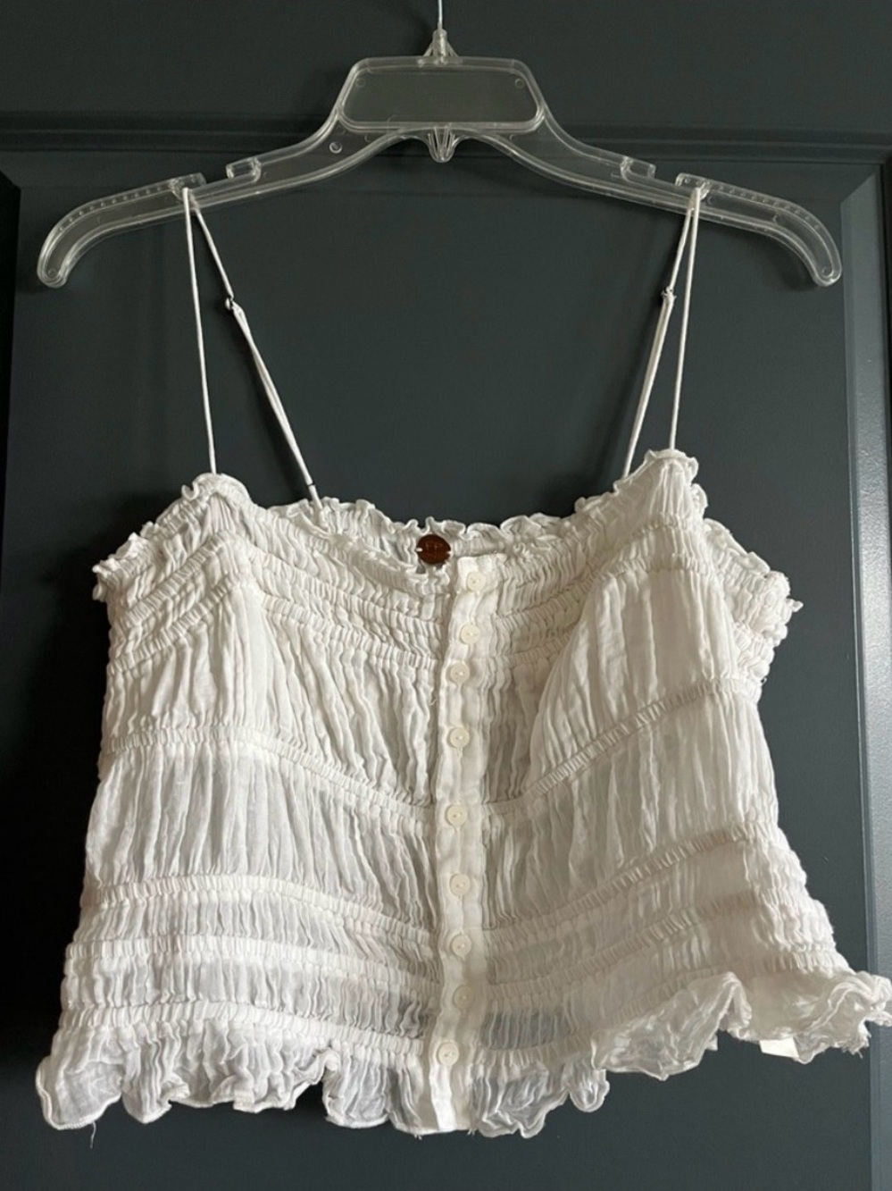 Free People One Women's Top Ivory Sz XS